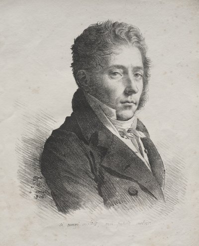 Zbiór esejów litograficznych: Portret MR. Kupin z La Couperie autorstwa Anne-Louis Girodet de Roucy-Trioson