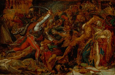 Szkic do „Bunt w Kairze” autorstwa Anne-Louis Girodet de Roucy-Trioson