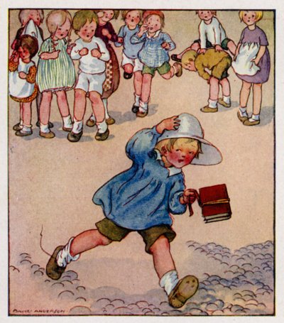 Rymowanka: Georgey Porgey, Pudding And Pie (kolor lito) autorstwa Anne (after) Anderson