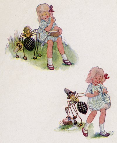 Rymowanka: Little Miss Muffet (kolor lito) autorstwa Anne (after) Anderson