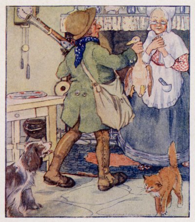 Rymowanka: There Was A Little Man (kolor lito) autorstwa Anne (after) Anderson