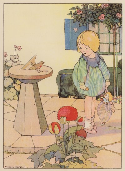 "Kto jest twoim krawcem" (kolorowa litografia) autorstwa Anne Anderson