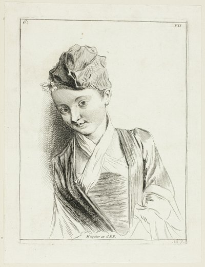 Głowa kobiety autorstwa Anne Claude Philippe Caylus