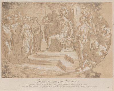 Aleksander Wielki uwalniający Timokleę, mroźną bea..., ca. 1729-40 autorstwa Anne Claude Philippe de