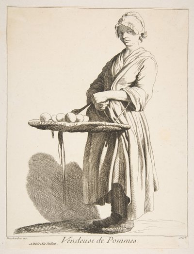 Sprzedawca jabłek, 1746. autorstwa Anne Claude Philippe de Caylus