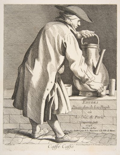 Sprzedawca kawy, 1746. autorstwa Anne Claude Philippe de Caylus