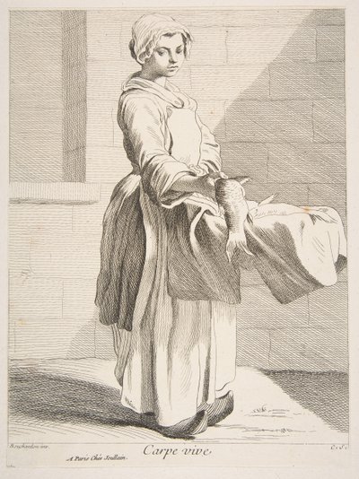 Sprzedawca ryb, 1738. autorstwa Anne Claude Philippe de Caylus