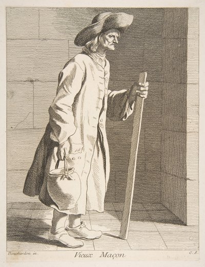 Stary murarz, 1737. autorstwa Anne Claude Philippe de Caylus