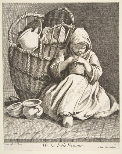 Handlarz garncarstwem, 1738. autorstwa Anne Claude Philippe de Caylus
