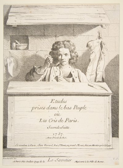 Szewc, 1737. autorstwa Anne Claude Philippe de Caylus