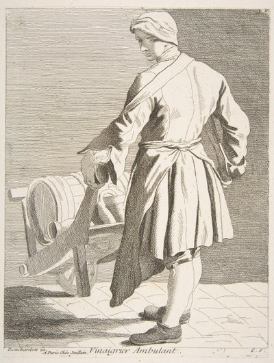 Wędrowny sprzedawca octu, 1738. autorstwa Anne Claude Philippe de Caylus