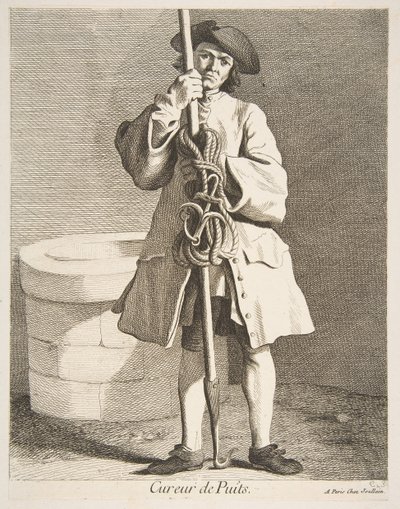 Oczyszczacz studni, 1746. autorstwa Anne Claude Philippe de Caylus