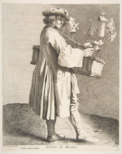 Whirligig Handlarz, 1742. autorstwa Anne Claude Philippe de Caylus