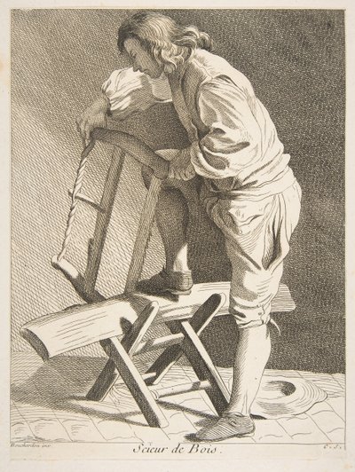 Drwal, 1742. autorstwa Anne Claude Philippe de Caylus