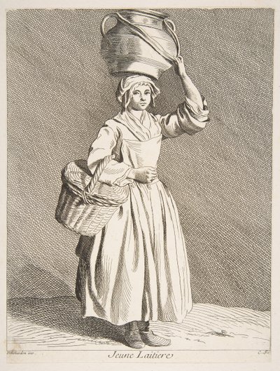 Młoda Mleczarka, 1737. autorstwa Anne Claude Philippe de Caylus