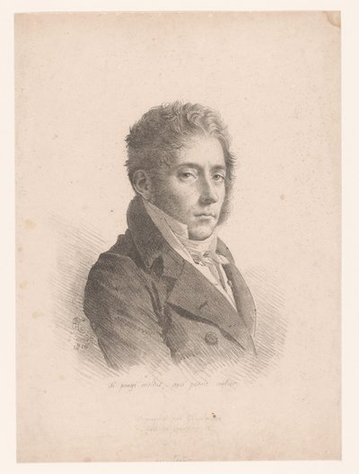 Portret van Marie Philippe Coupin de la Couperie Skoro farba jest lepsza, to lepiej być nie może (tytuł na przedmiocie) autorstwa Anne Louis Girodet Trioson