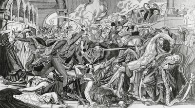 Francuskie represje podczas buntu w Kairze, 21 października autorstwa Anne Louis Girodet de Roucy Trioson
