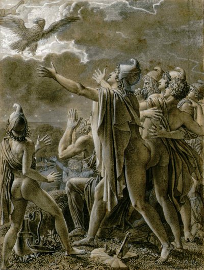 Eneasz i jego zwolennicy w Lacjum, 1791-1793. autorstwa Anne Louis Girodet de Roucy Trioson