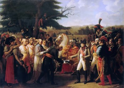 Napoleon Bonaparte odbiera klucze do Wiednia w Pałacu Schönbrunn, 13 listopada 1805 autorstwa Anne Louis Girodet de Roucy Trioson
