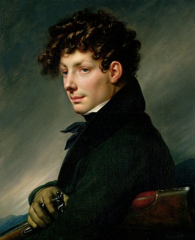 Portret młodzieńca jako myśliwego, 1811 autorstwa Anne Louis Girodet de Roucy Trioson