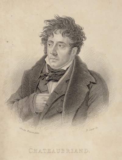Portret wicehrabiego de Chateaubriand autorstwa Anne Louis Girodet de Roucy Trioson