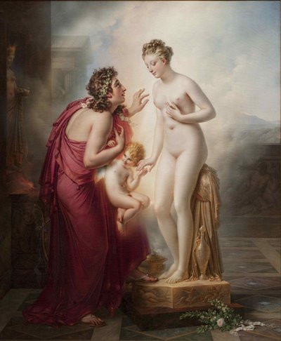 Pigmalion i Galatea, przed 1819 r. autorstwa Anne Louis Girodet de Roucy Trioson