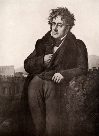 Francois-Rene, wicehrabia de Chateaubriand, francuski pisarz i dyplomata, początek XIX wieku. autorstwa Anne Louis Girodet de Roussy Trioson