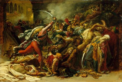 Szkic do filmu Bunt w Kairze autorstwa Anne Louis Girodet de Roussy Trioson