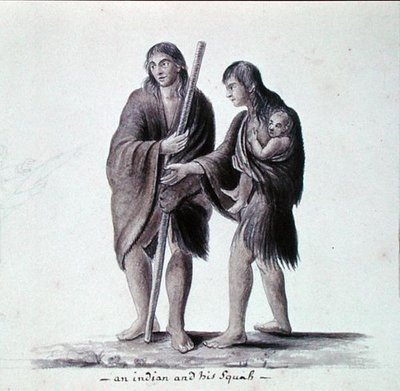 Indianin i jego squaw autorstwa Anne Marguerite Hyde de Neuville