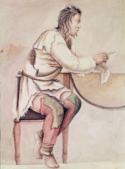 Portret Indianina (Red Jacket) (akwarela na papierze) autorstwa Anne Marguerite Hyde de Neuville