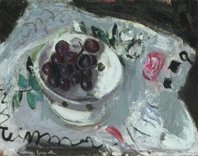 Danie z winogron, ok. 1957 r. (olej na desce) autorstwa Anne Redpath