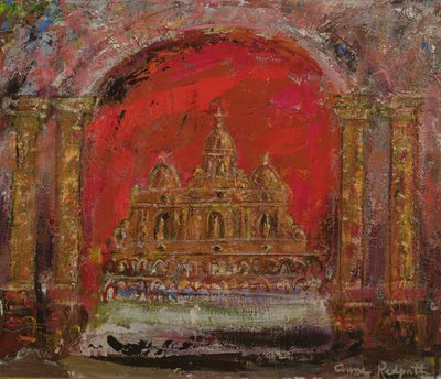 W kościele św. Pawła (olej na płótnie) autorstwa Anne Redpath