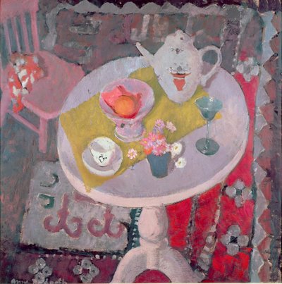 Okrągły stół z chińskim czajnikiem autorstwa Anne Redpath