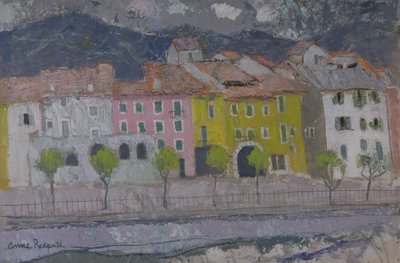Sospel, Alpes Maritime (olej na pokładzie) autorstwa Anne Redpath