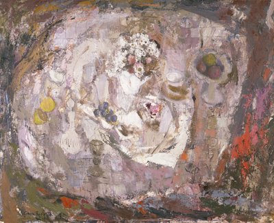 Blat, ok. 1961 (olej na płycie pilśniowej) autorstwa Anne Redpath