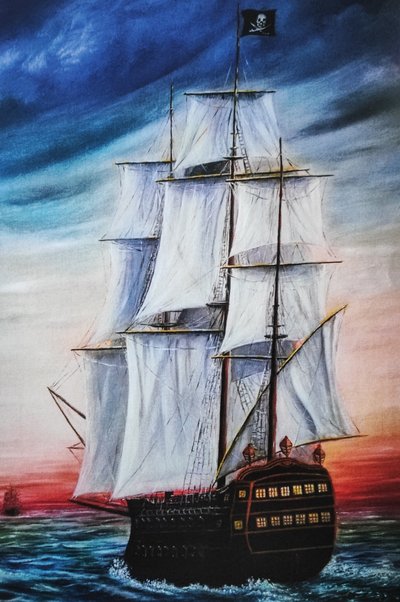 Statek piracki „Twilight” autorstwa Annette Armitage