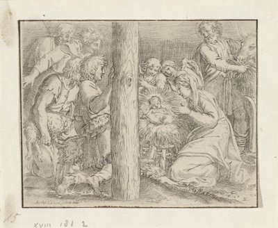 Adoracja pasterzy autorstwa Annibale Carracci