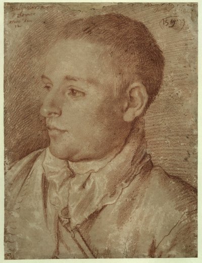 Carracci - Portret Baldassare Aloisi, zwanego Galanino, 1589-1590 autorstwa Annibale Carracci