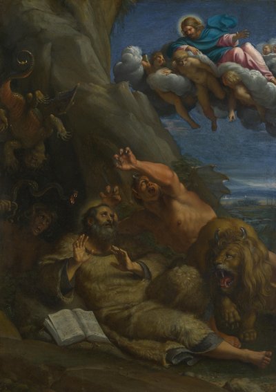 Chrystus ukazujący się św. 1598 autorstwa Annibale Carracci