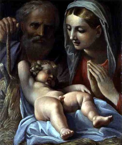 Święta Rodzina (olej na płótnie) autorstwa Annibale Carracci