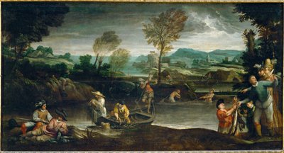 La peche - wędkarstwo, zawieszka do 40-08-05/41 ... autorstwa Annibale Carracci