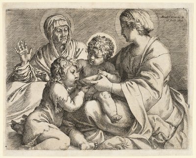 Madonna z Dzieciątkiem ze świętymi Elżbietą i Janem Chrzcicielem autorstwa Annibale Carracci