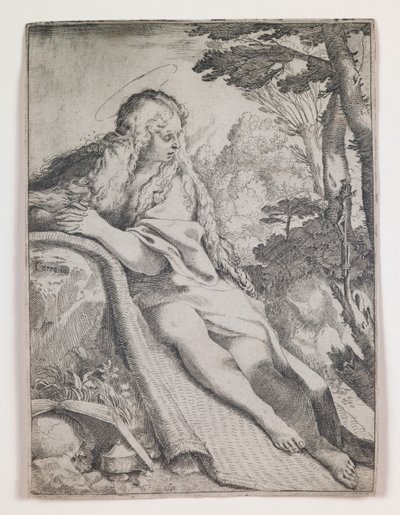 Maria Magdalena na pustyni autorstwa Annibale Carracci