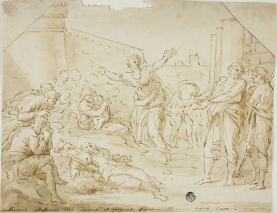 Żałoba nad ciałem św. Szczepana autorstwa Annibale Carracci