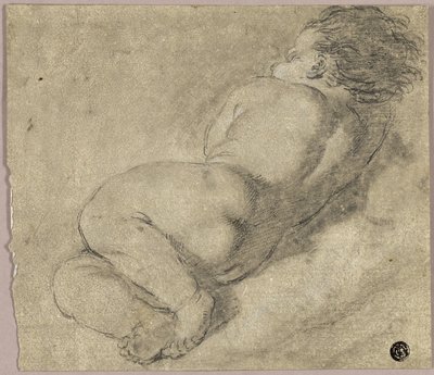 Leżące dziecko z tyłu autorstwa Annibale Carracci
