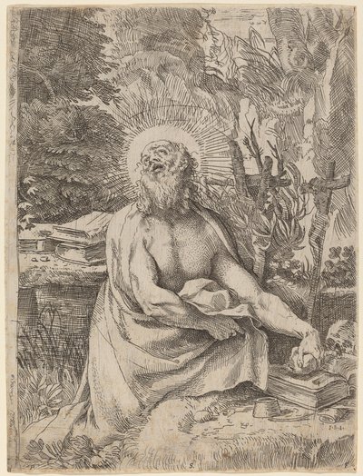 Święty Hieronim na pustkowiu autorstwa Annibale Carracci
