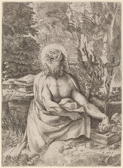 Święty Hieronim na pustkowiu autorstwa Annibale Carracci