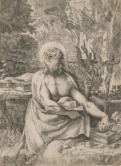 Święty Hieronim na pustkowiu autorstwa Annibale Carracci
