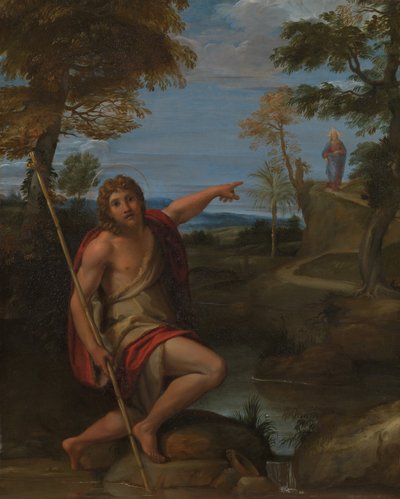 Św. Jan Chrzciciel dający świadectwo, ca. 1600. autorstwa Annibale Carracci