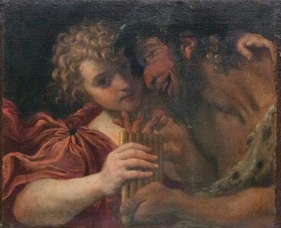 Satyr i pasterz autorstwa Annibale Carracci